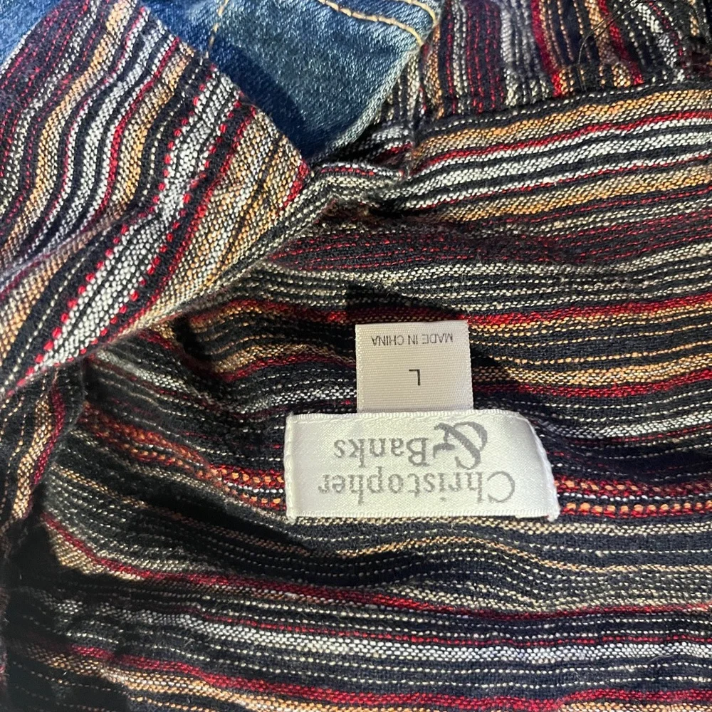 Christopher & Banks Multicolor Striped Shirt - Picture 2 of 4